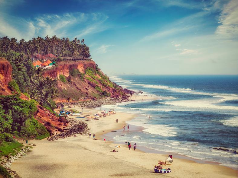The silky sands of Varkala Beach are perfect for both thrill-seekers and beach bums alike. 