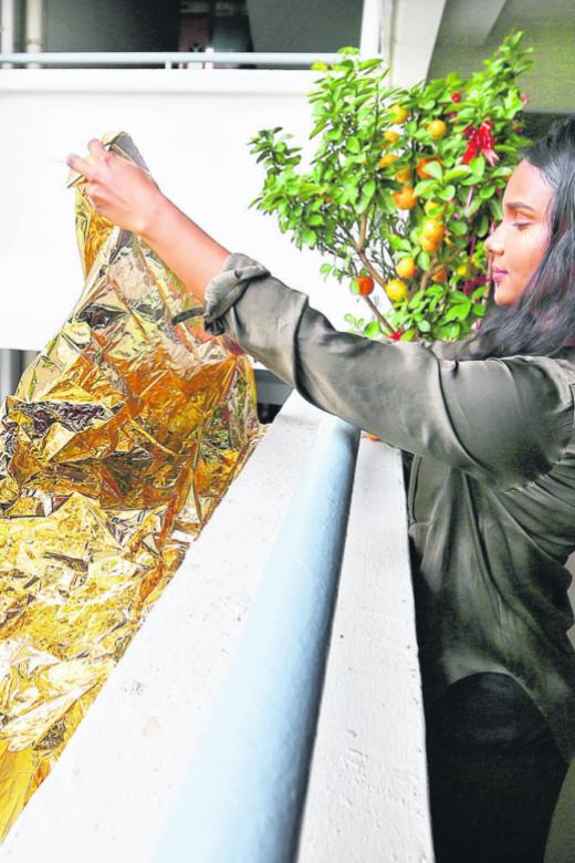 &#039;Golden staircase&#039; artist&#039;s &#039;golden&#039; flags removed after complaints 