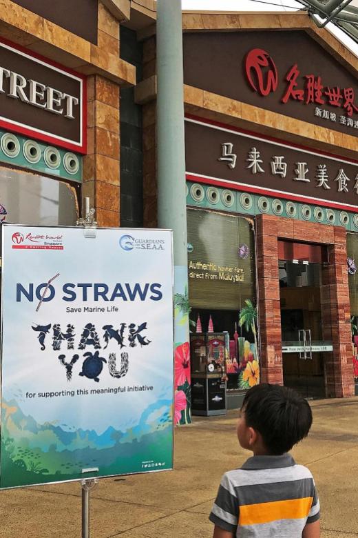 RWS stops providing straws at attractions and eateries