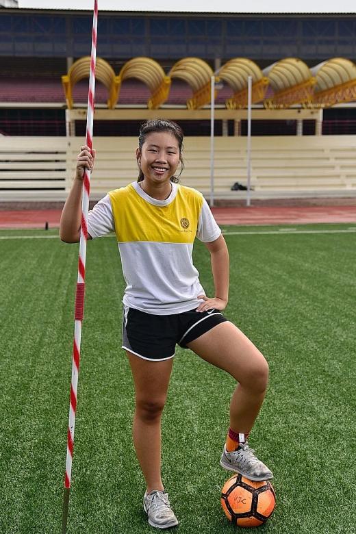 VJC&#039;s javelin girl spearheading bid for 7th straight football title