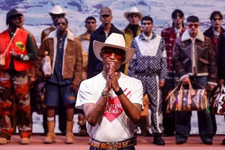 Pharrell Williams brings Old West style to Paris