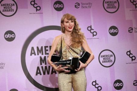Taylor Swift sweeps American Music Awards with six wins