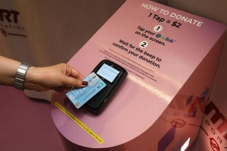 Make a donation to lower-income families with ez-link cards at MRT and bus interchanges   