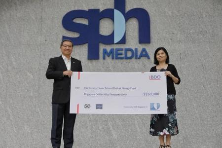 Accounting firm donates $50,000 to ST School Pocket Money Fund 