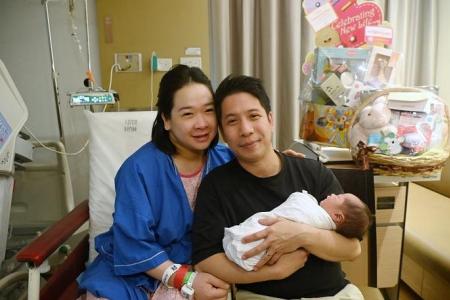 First-time parents welcome baby boy on New Year’s Day after two days of labour