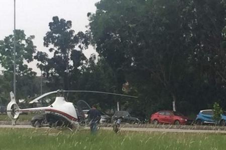 M'sian student seen going to school in helicopter