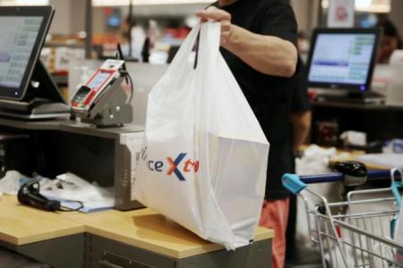 Shoppers have to pay 5 to 10 cents for each disposable bag at supermarkets from 2023