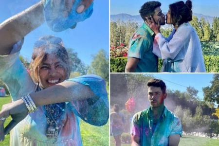Priyanka Chopra and Nick Jonas celebrate Hindu festival of Holi