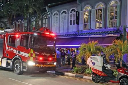 Japanese-Italian restaurant in Tanjong Pagar catches fire, 40 people evacuated 