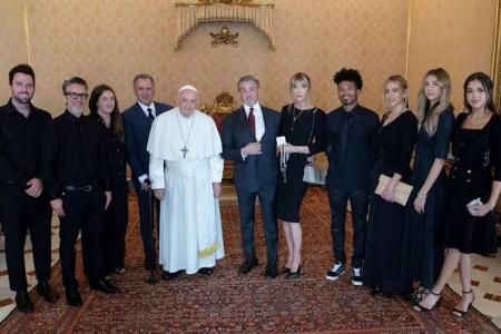 Pope playfully spars with 'Rocky' actor Stallone at Vatican