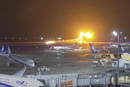 Passengers evacuated from Japan Airlines plane on fire at Tokyo’s Haneda airport