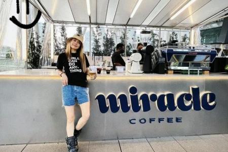 Hong Kong singer Joey Yung’s first stop in Singapore was JJ Lin’s Miracle Coffee