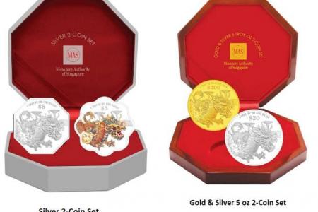 MAS unveils coins for Year of the Dragon 