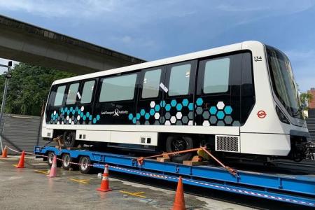 First of 19 new Bukit Panjang LRT trains being tested