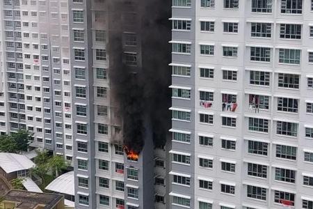 Some 50 residents evacuated from Telok Blangah flat after raging fire broke out at 11th-floor unit