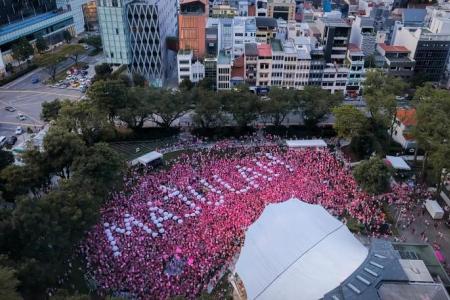 Pink Dot SG returns to Hong Lim Park after two years of virtual rallies