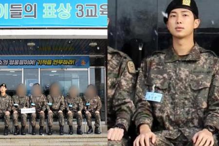 Photos of BTS’ RM and V in military uniforms go viral