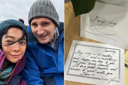 Liam Neeson sends Fan Bingbing gift for CNY