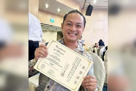 DJ Dennis Chew, studying at Ngee Ann Poly, receives scholarship at age 50