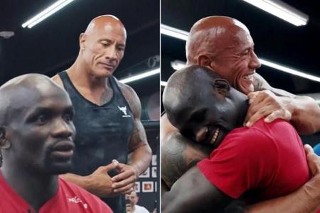 ‘No more sleeping on the couch’: Dwayne Johnson surprises UFC fighter with new house