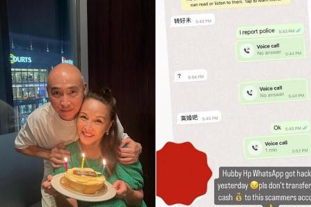 Aileen Tan pestered for money, threatened with ‘divorce’ by scammer impersonating her husband