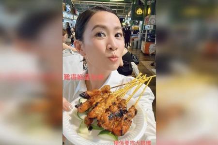 Charmaine Sheh heads to Lau Pa Sat for supper