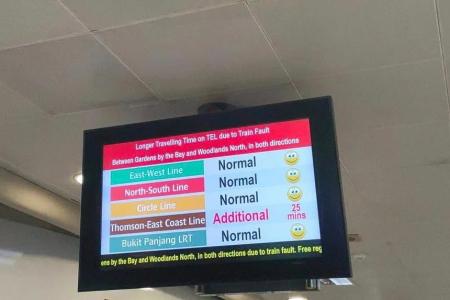 Train fault causes delay on Thomson-East Coast MRT line during peak hour