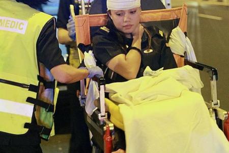 Hurt paramedics help crash victims