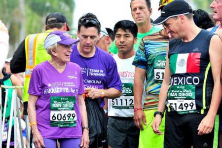 Woman, 91, breaks record after completing marathon