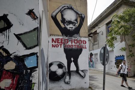 Street art vents anger over austerity in Athens