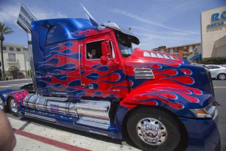 Uber users get to ride in Optimus Prime truck