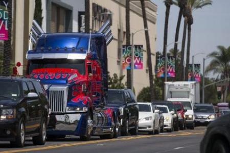 Uber users get to ride in Optimus Prime truck