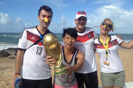 Beng in Brazil: First Singaporean to lift this year's World Cup trophy in Brazil!