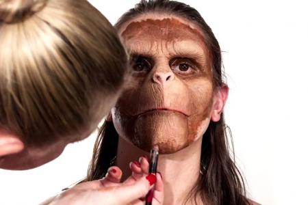 VIDEO: Man turns into ape with make-up