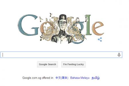 Google celebrates Zubir Said's birthday with a doodle