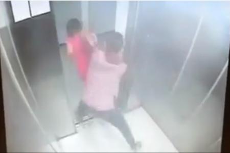 Man snatches purse as woman leaves lift