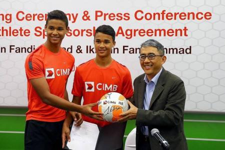 Six-figure sponsorship for Fandi's sons Irfan and Ikhsan