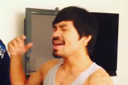 Manny Pacquiao sings Let It Go, caught on video by Drake