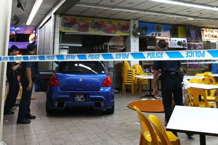 Diner hurt as car slams into Geylang coffee shop
