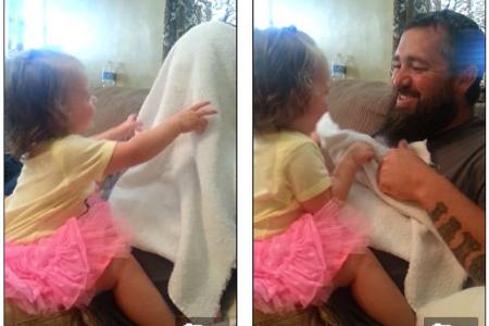WATCH: Little girl’s horrified reaction after her dad shaves beard