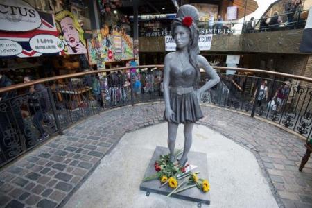 British singer-songwriter Amy Winehouse's statue unveiled in London