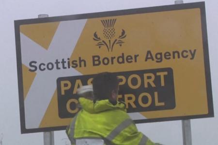 Pranksters set up fake passport checkpoint at Scottish border