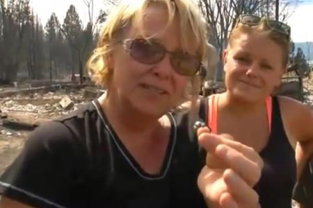 WATCH: Woman cries with joy after firefighters find wedding rings in burnt house
