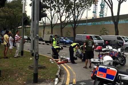 Siblings hurt after serious motorcycle accident
