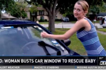 US woman smashes windshield to save stranger's baby trapped in hot car
