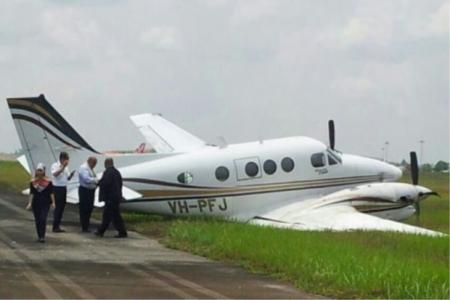 S'pore training aircraft skids off runway in Sibu