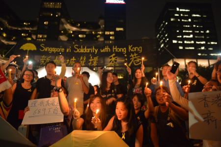 S'pore police question some foreign nationals after candlelight vigil supporting HK protests