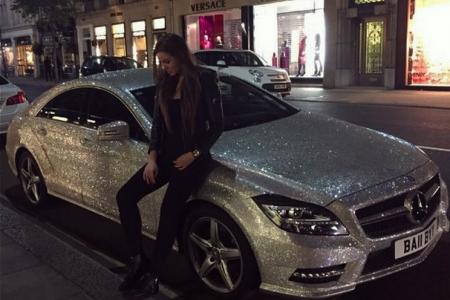 Do you want to bid for this Swarovski crystal-studded Mercedes CLS 350?