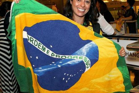 Brazil, Japan fans get ready to cheer teams on