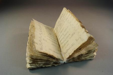 Thaw reveals Antarctic explorer’s century-old notebook